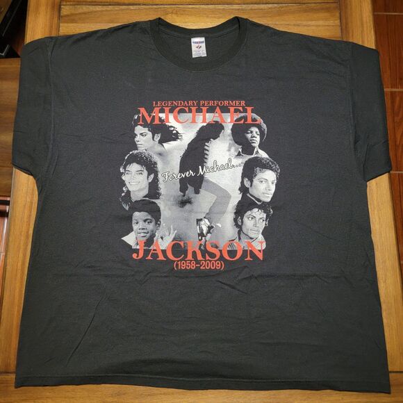 Michael Jackson Forever Michael SS Black Unisex Tee  - Size 4XL - Picture 2 of 4